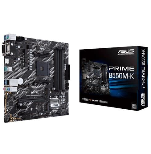 ASUS Tarjeta Madre ASUS PRIME B550M-K, micro ATX, AMD,Ryzen AM4,PCIe 4, HDMI / D-Sub / DVI, SATA 6 Gbps