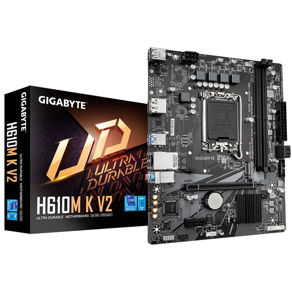 GIGABYTE TARJETA MADRE GIGABYTE ATX H610M K V2 DDR5, S-1700, 64 GB, PARA INTEL