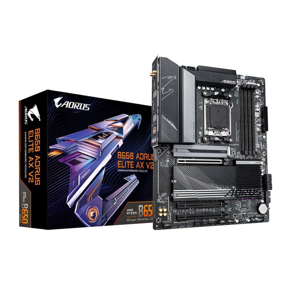 GIGABYTE TARJETA MADRE GIGABYTE ATX B650 A ELITE AX V2 DDR5, AM5, 64 GB, PARA AMD