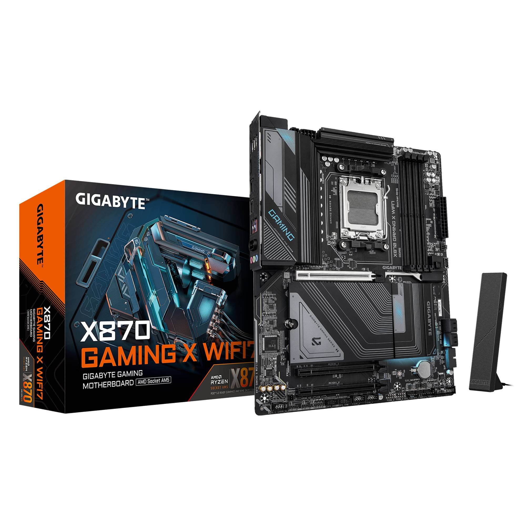 GIGABYTE TARJETA MADRE ATX GIGABYTE X870 GAMING X WIFI7, DDR5, 256 GB, AM5, PARA AMD