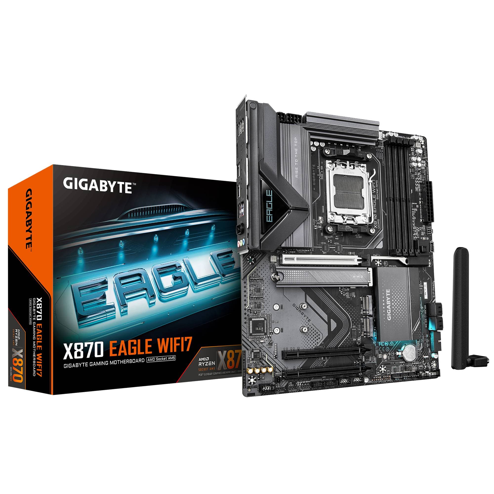 GIGABYTE TARJETA MADRE GIGABYTE ATX X870 EAGLE WIFI7 DDR5, AM5, 64 GB, PARA AMD