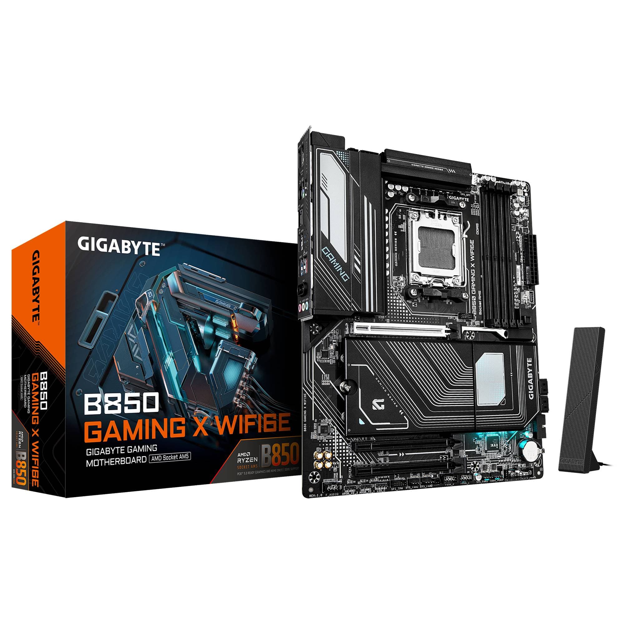 GIGABYTE TARJETA MADRE GIGABYTE ATX B850 GAMING X WIFI6E, DDR5, AM5, 256 GB, PARA AMD