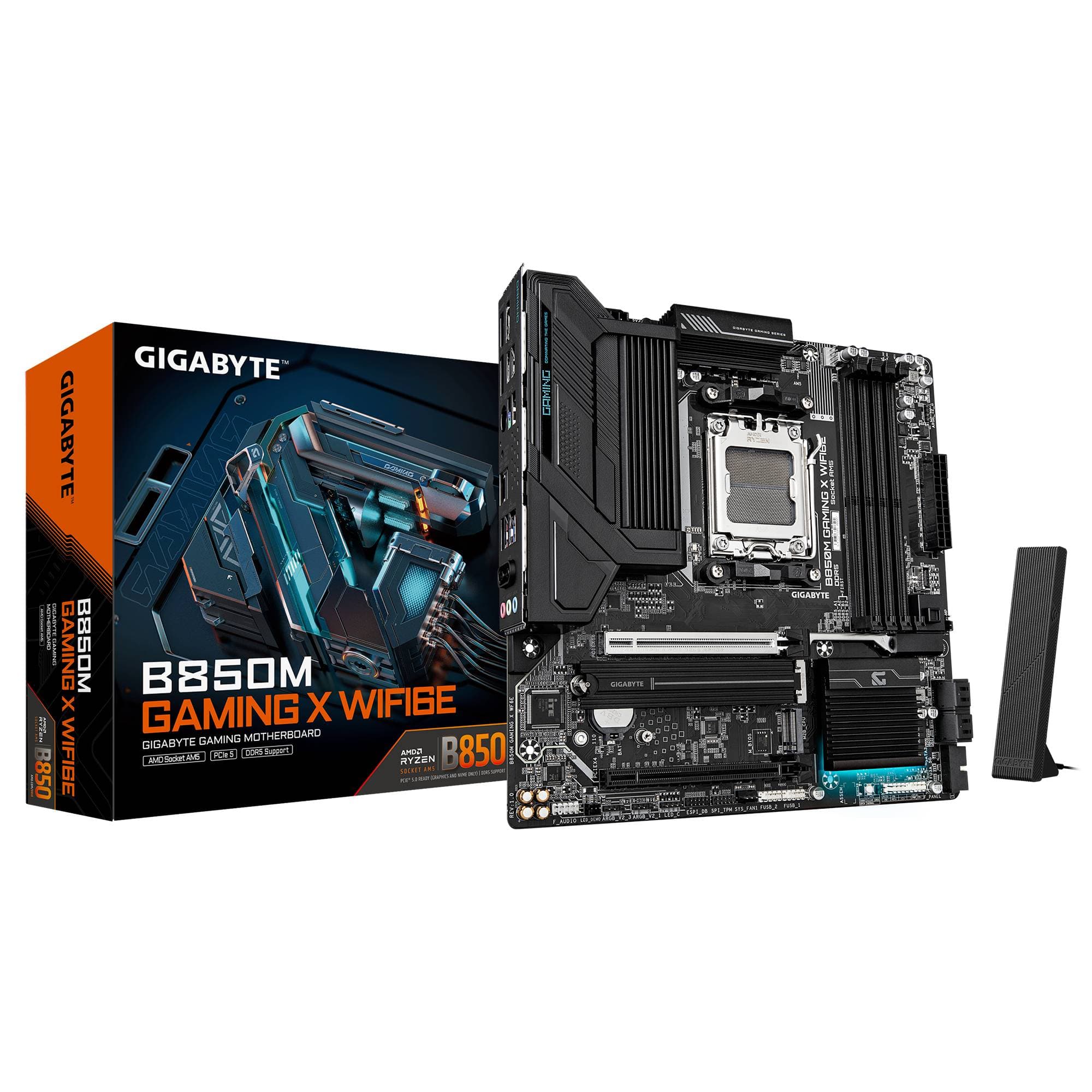 GIGABYTE Motherboards GIGABYTE B850M GAMING X WF6E, DDR5, 256 GB, AMD, Micro ATX