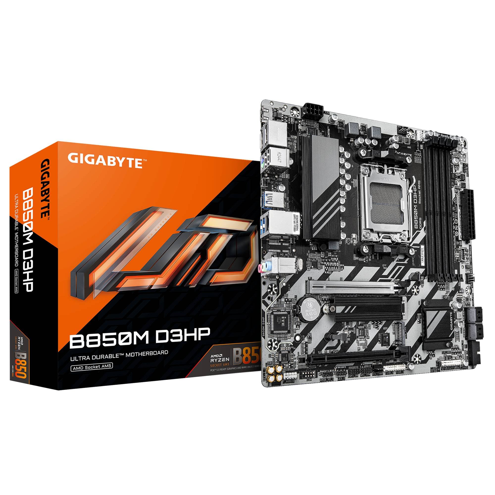 GIGABYTE TARJETA MADRE GIGABYTE MICRO ATX B850M D3HP, DDR5, AM5, 256 GB, PARA AMD