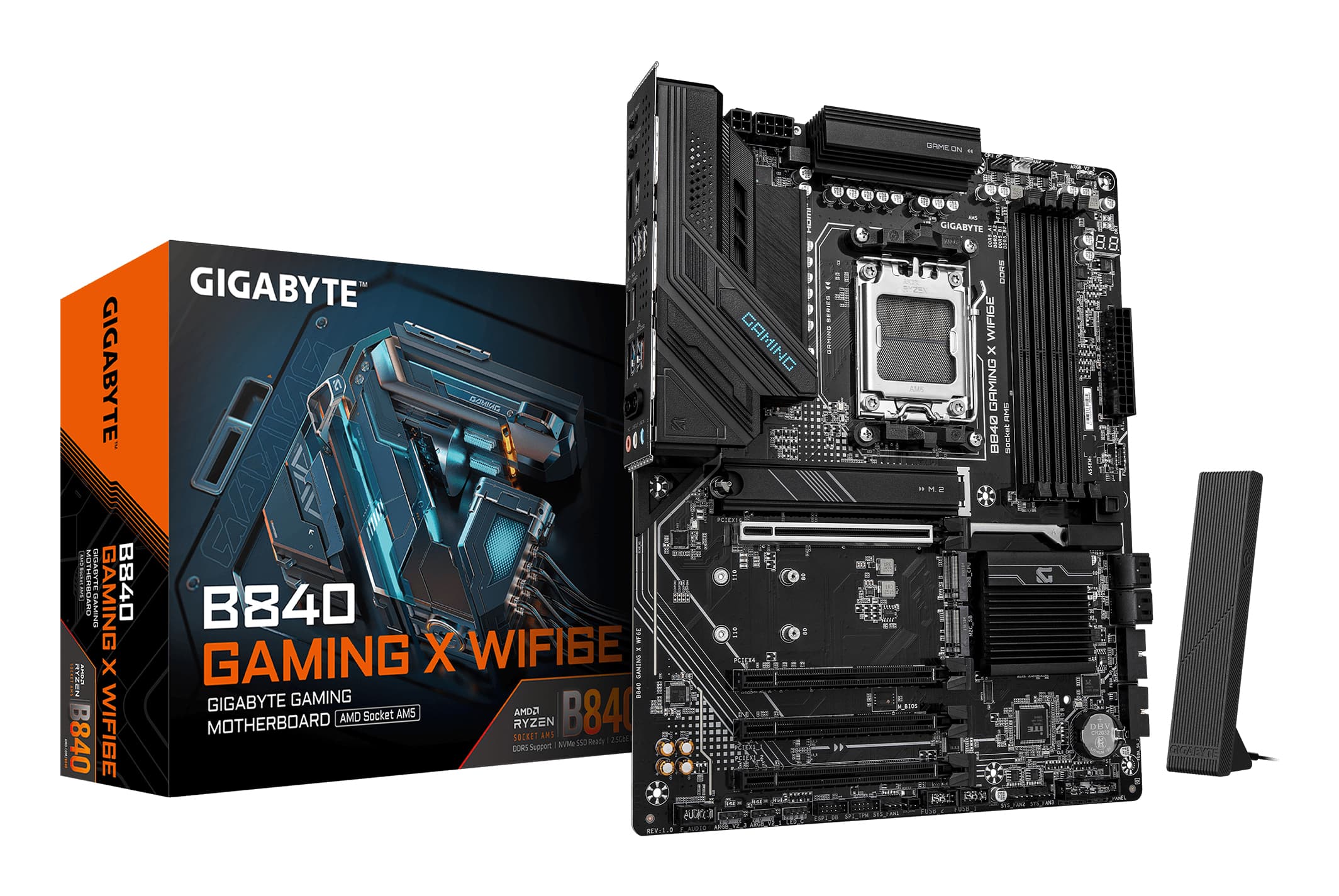 GIGABYTE TARJETA MADRE GIGABYTE ATX B840 GAMING X WF6E, DDR5, AM5, 256 GB, PARA AMD