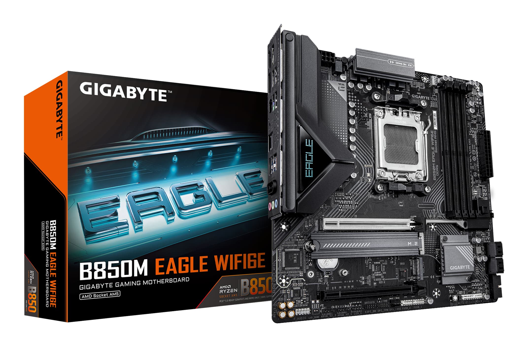 GIGABYTE TARJETA MADRE GIGABYTE ATX B850M EAGLE WF6E, DDR5, AM5, 256GB, PARA AMD