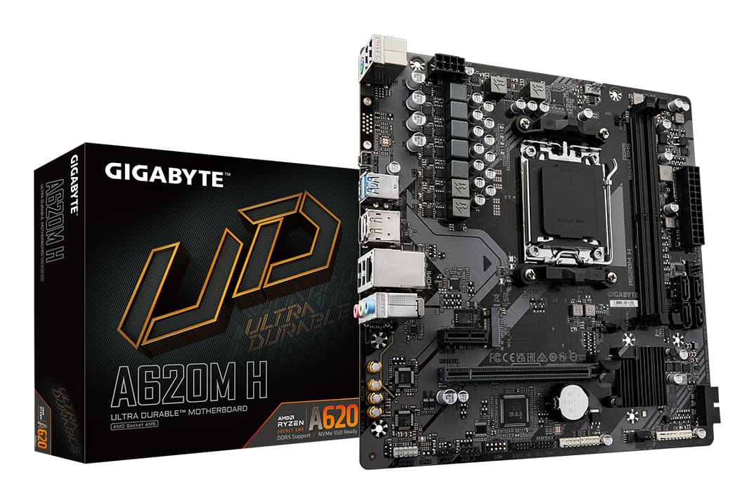 GIGABYTE TARJETA MADRE GIGABYTE ATX A620M H, DDR5, AM5, 128 GB, PARA AMD
