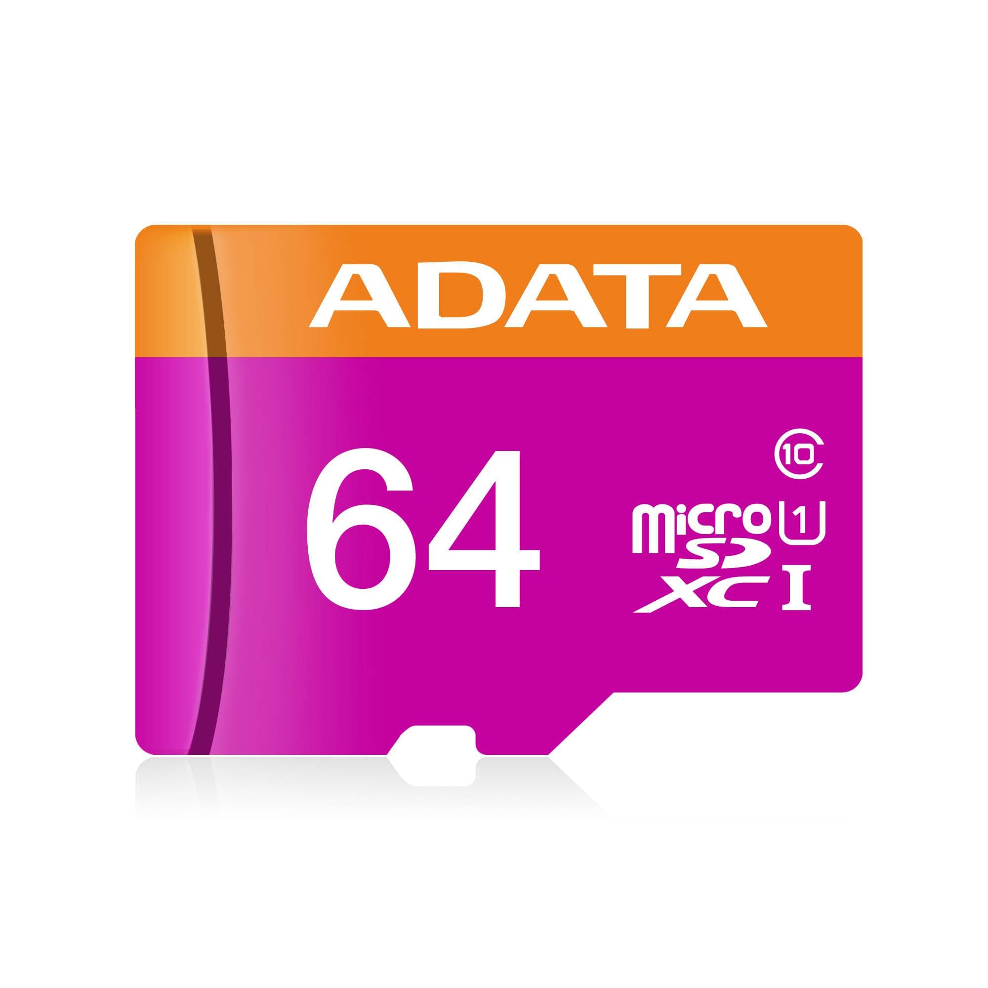 ADATA Memoria Micro SD ADATA UHS-I U1, 64 GB, 30 MB/s, 10 MB/s, Negro