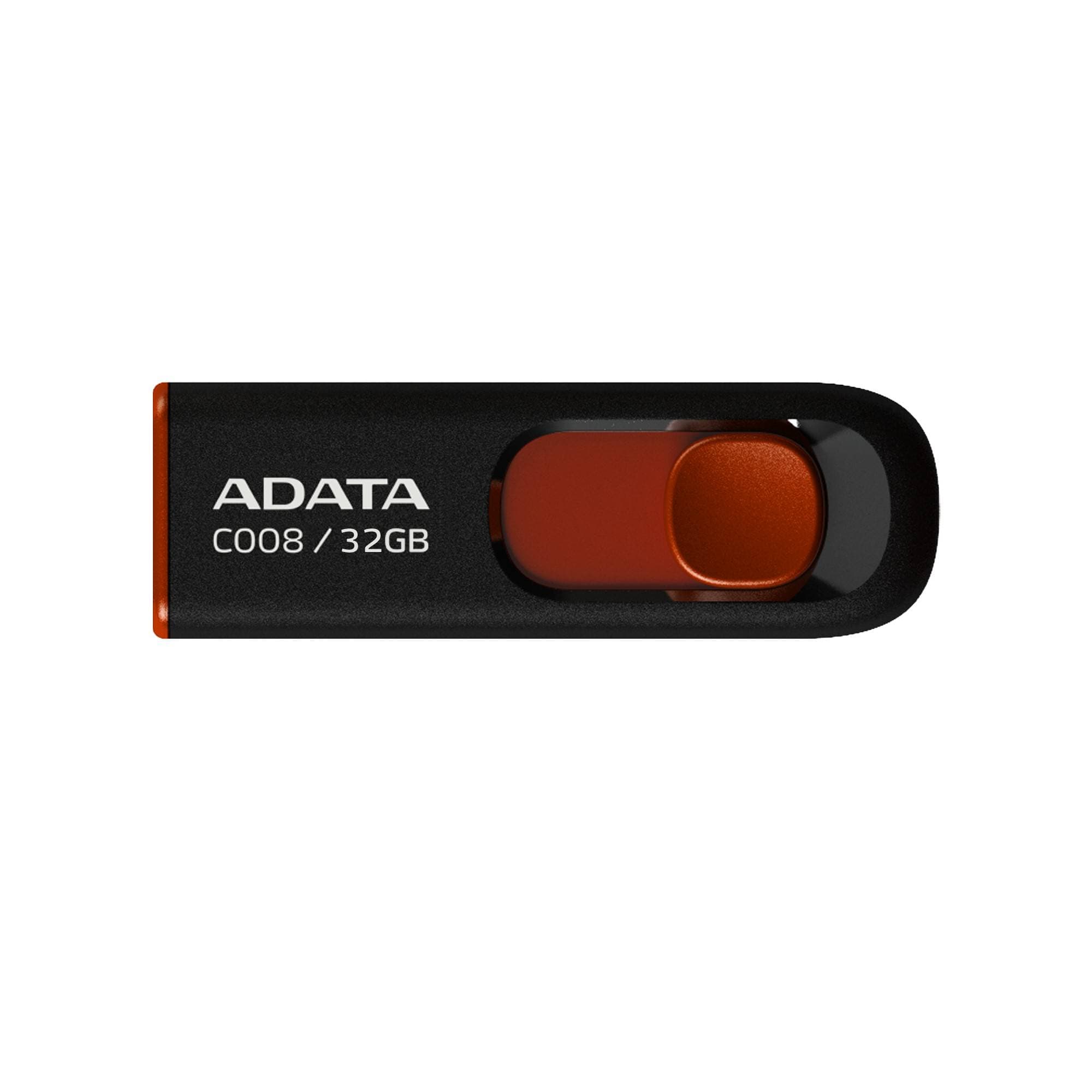 ADATA Memoria USB ADATA C008, Negro, 32 GB, USB 2.0