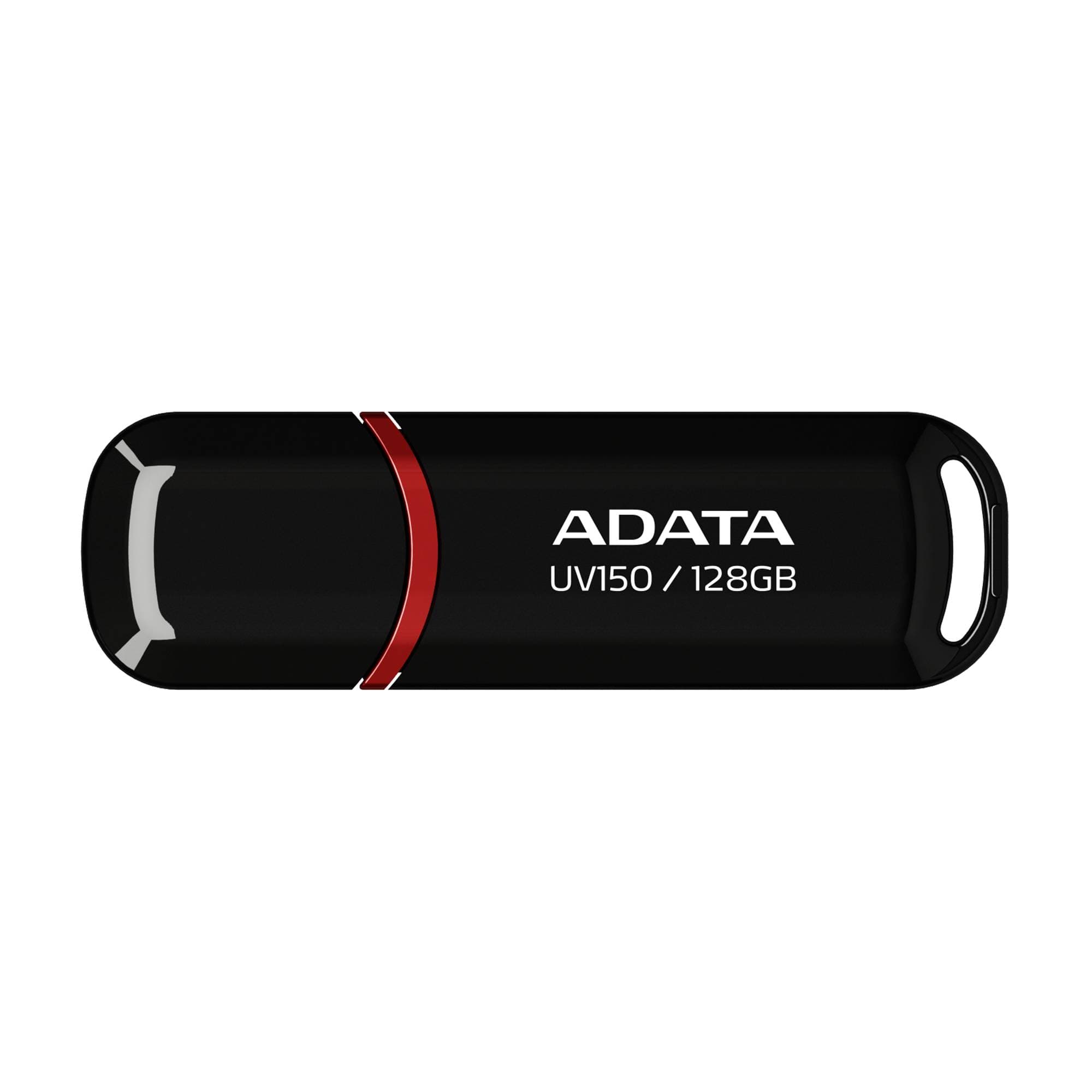 ADATA Memoria USB ADATA AUV150-128G-RBK, Negro, 128 GB, USB 3.2, retro compatible a 3.1, 3.0 y 2.0.