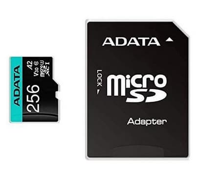 ADATA Micro Secure Digital ADATA AUSDX256GUI3V30SA2-RA1, 256 MB, Negro, Clase 10