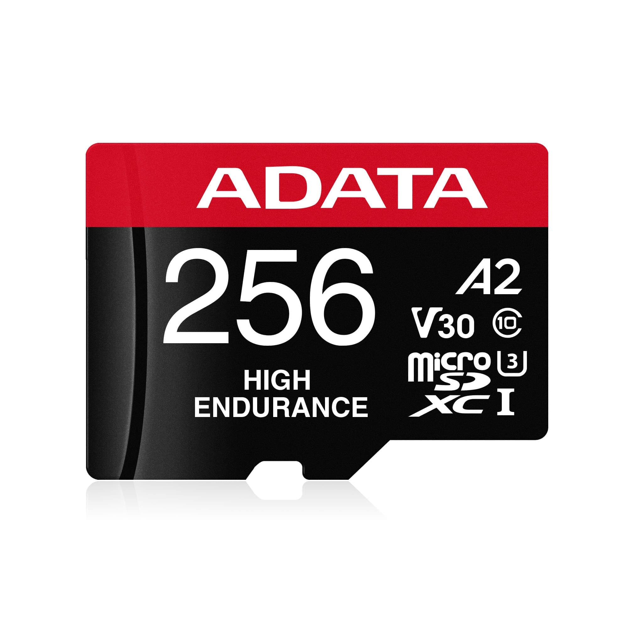 ADATA Micro Secure Digital ADATA HIGH ENDURANCE (alta durabilidad) microSDXC UHS-I U3, SD6.0 Clase 10, V30 256GB Clase 10 (A2), Velocidad de lectura / escritura