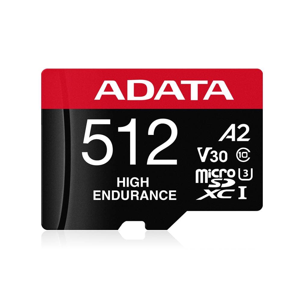 ADATA Micro Secure Digital ADATA HIGH ENDURANCE (alta durabilidad) microSDXC UHS-I U3, SD6.0 Clase 10, V30 512GB Clase 10 (A2)