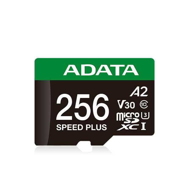 ADATA Micro Secure Digital ADATA SPEED PLUS microSDXC UHS-I U3 Clase 10, SD 6.0, V30 256GB Clase 10 (A2), Velocidad de lectura / escritura 180/160 MB/s UD256GUI3