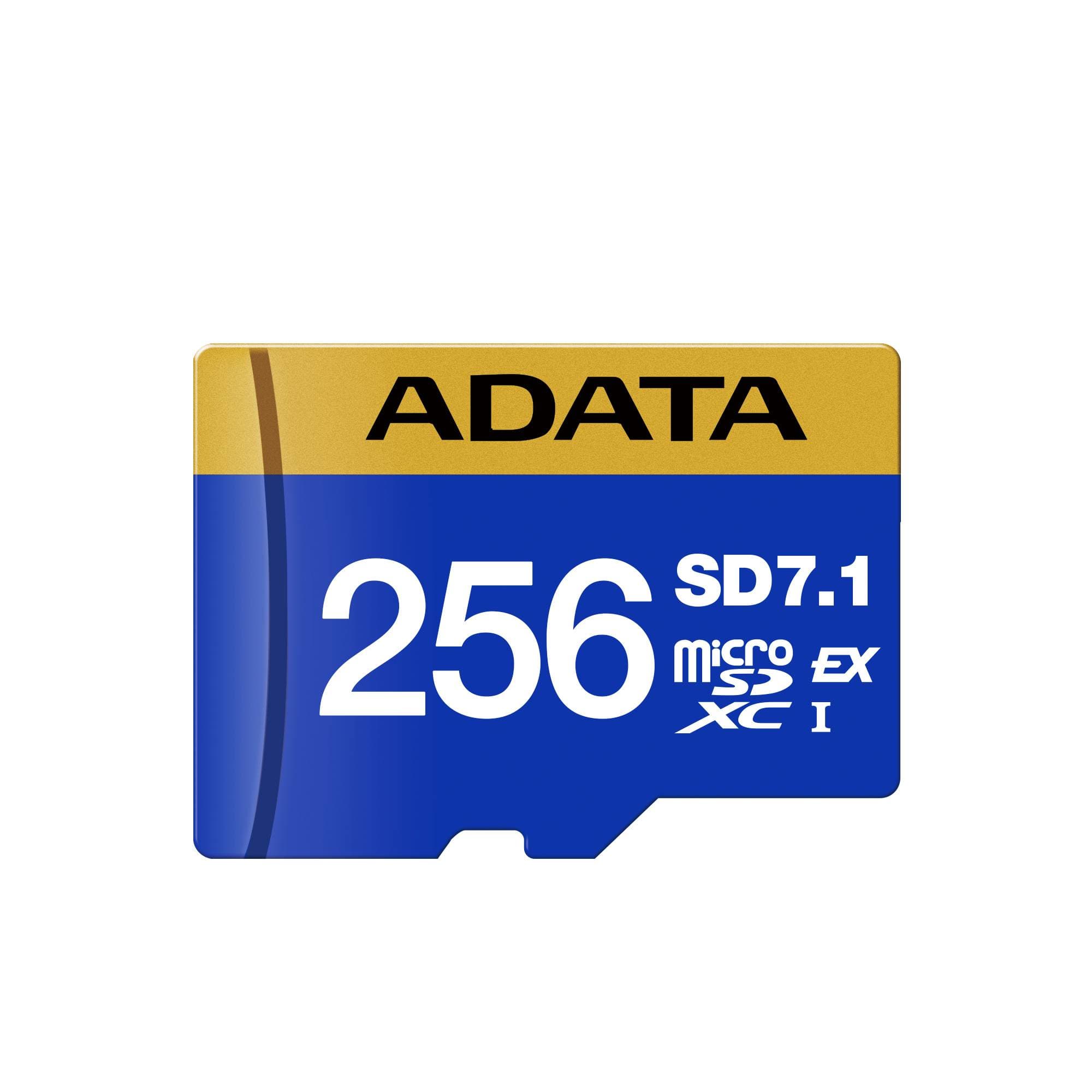 ADATA MicroSDXC ADATA 256GB SD7.1 Express UHS-I U3 V30, Clase 10 (A2), PCIe Gen3 x1, Velocidades de lectura y escritura de hasta 800/700 MB/s UD256GEX3L1-C