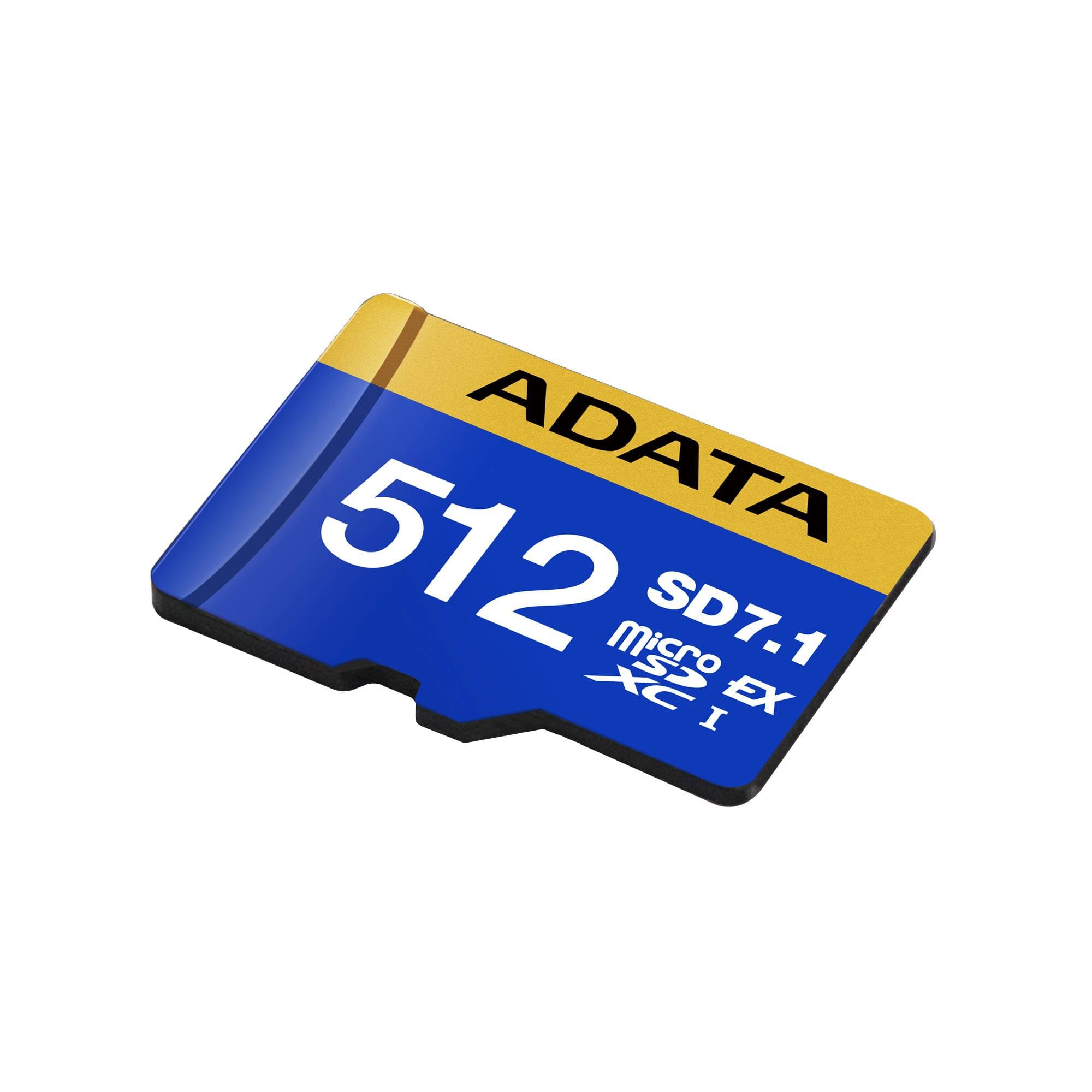 ADATA MicroSDXC ADATA, 512GB SD7.1 Express UHS-I U3 V30, Clase 10 (A2), PCIe Gen3 x1, Velocidades de lectura y escritura de hasta 800/700 MB/s UD512GEX3L1-C