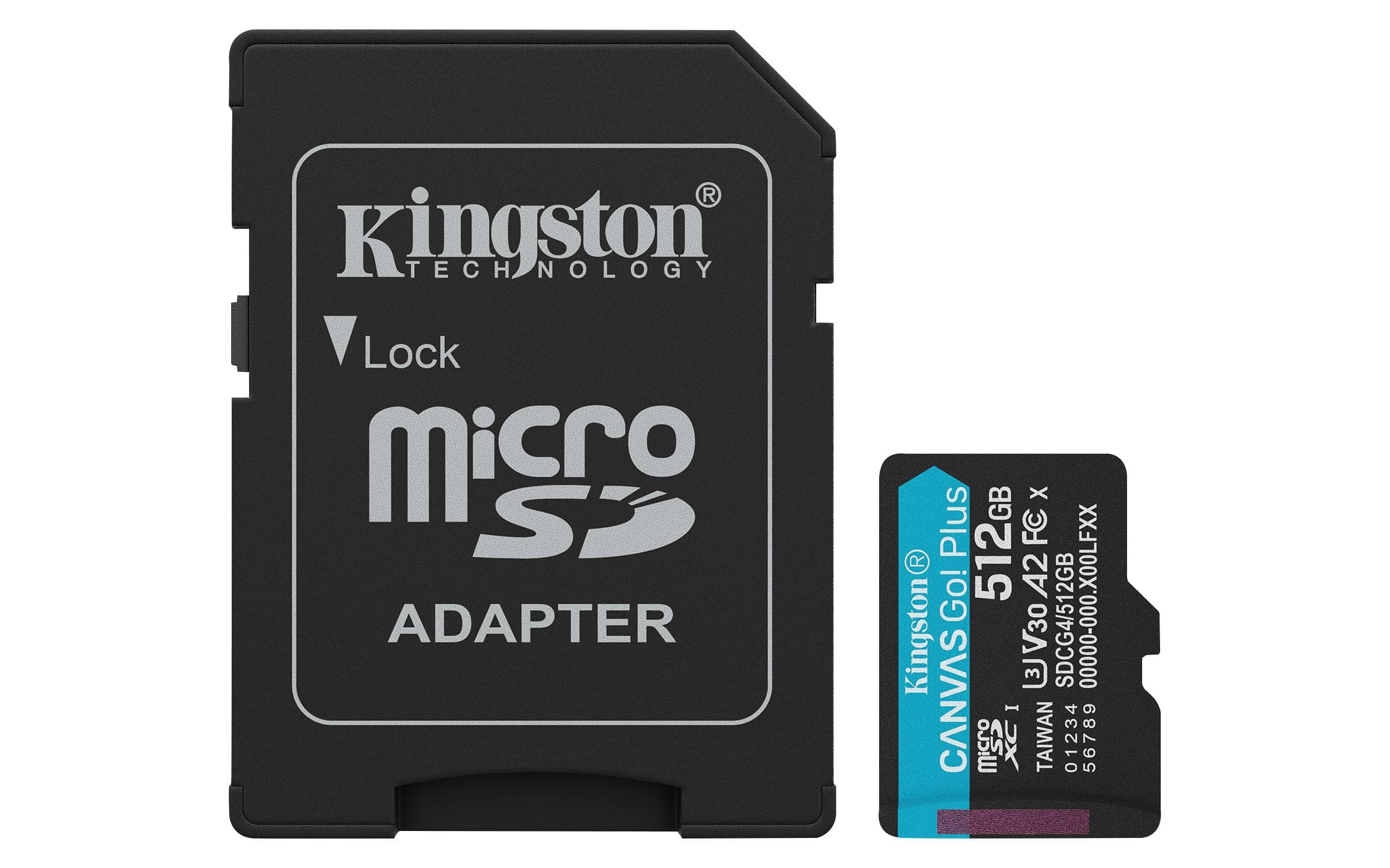 Kingston Technology MEMORIA MICROSD KINGSTON CANVAS GO! PLUS GEN4 512GB R.200MB/S W.160MB/S CL10 UHS-I U3 V30 A2