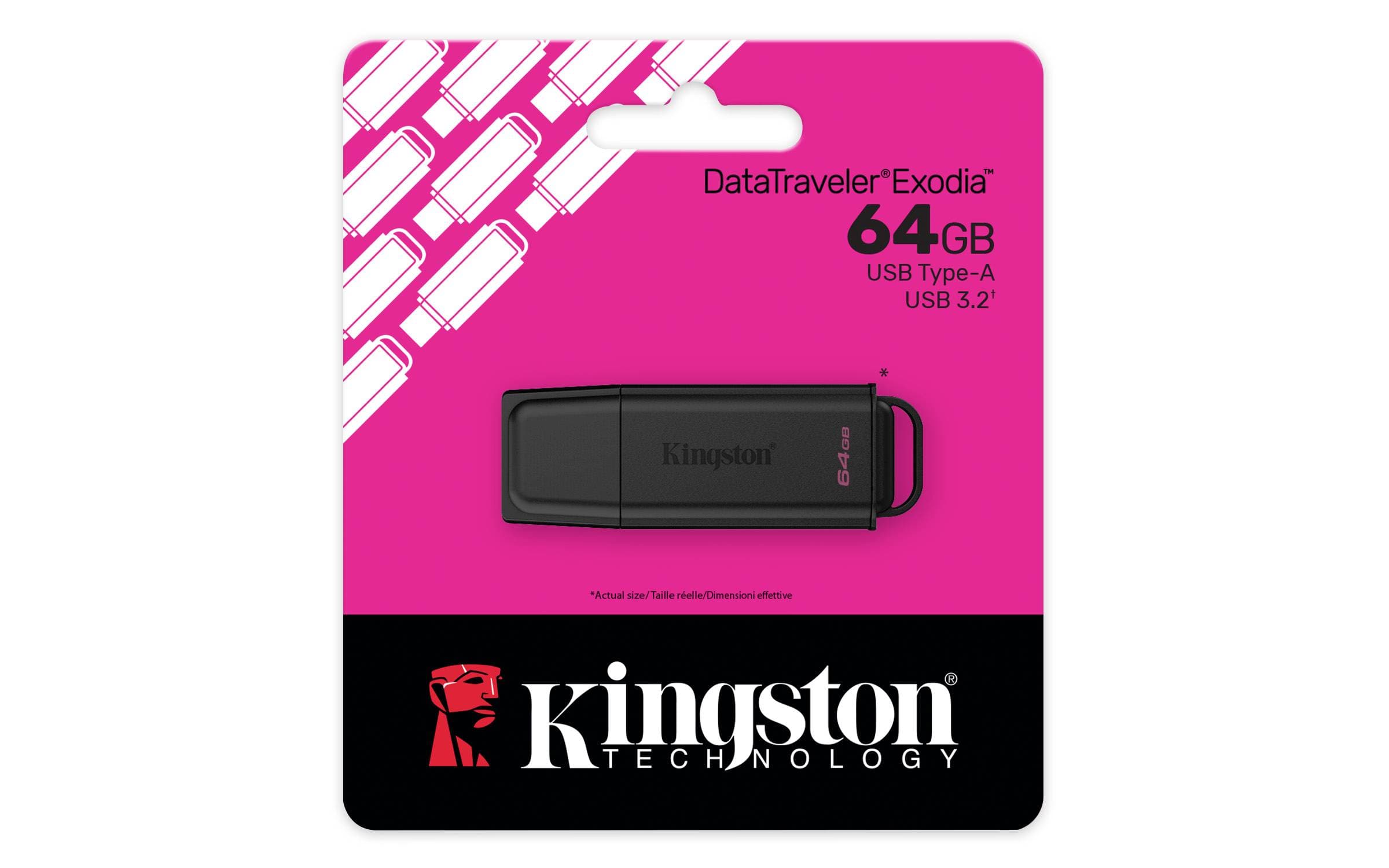 Kingston Technology MEMORIA USB KINGSTON DATATRAVELER EXODIA 64GB 3.2 GEN 1