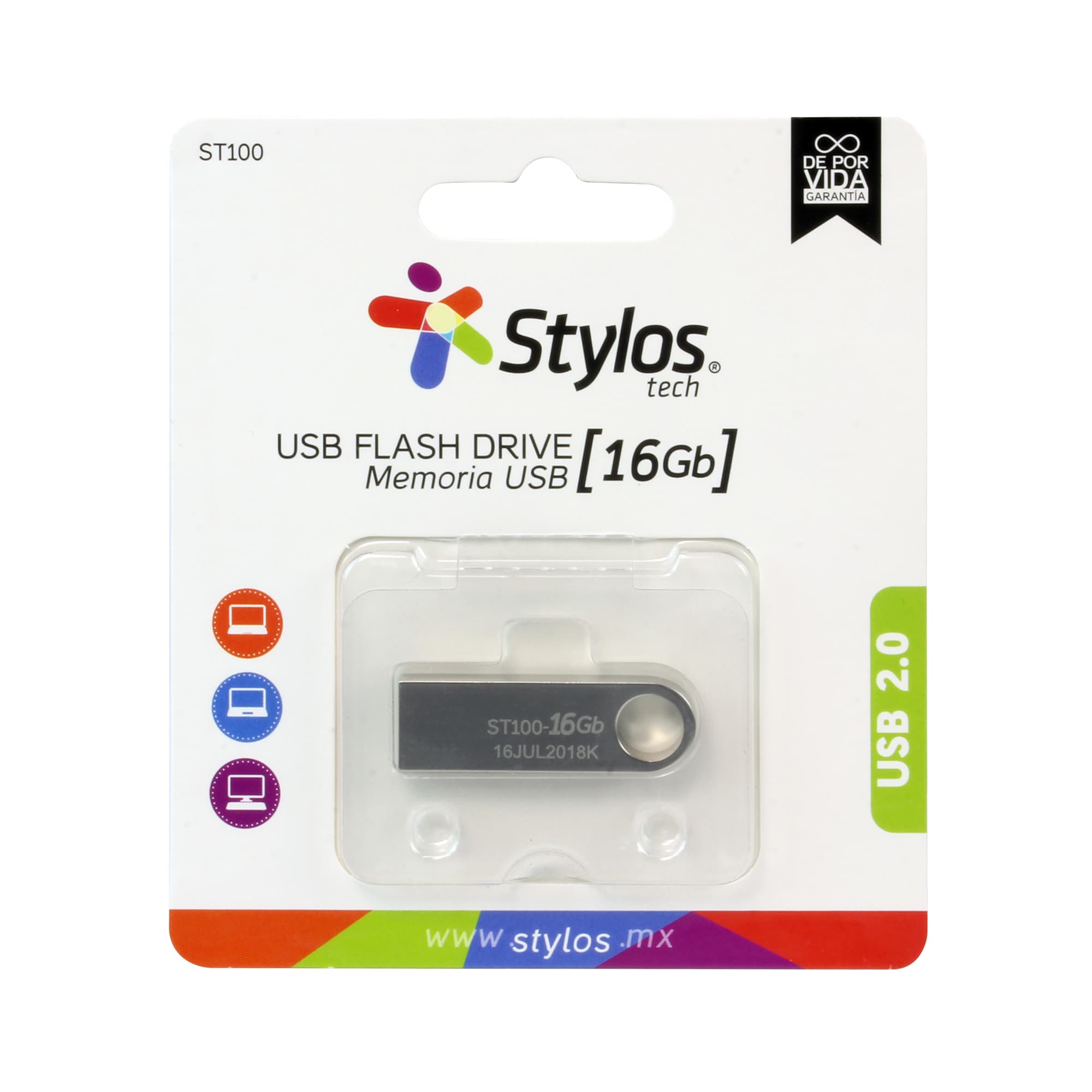 Stylos Memoria USB 16GbB Stylos. STMUSB2B