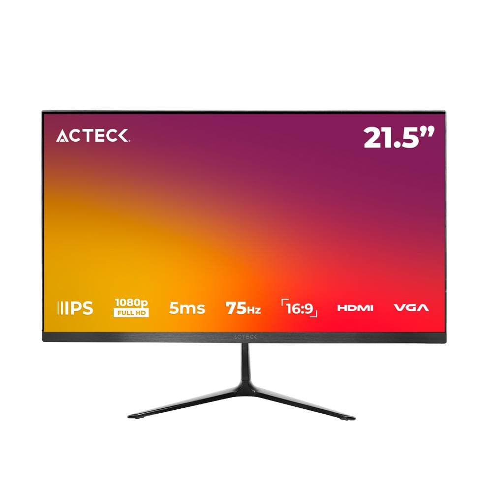 ACTECK Monitor ACTECK Captive Vivid SP215, 21.5 pulgadas, 250 cd / m², 1920 x 1080 Pixeles, 5-8 ms, Negro