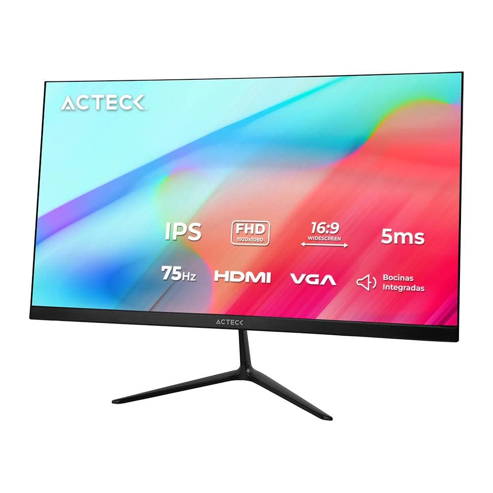ACTECK Monitor Plano 24.5 Pulgadas CAPTIVE VIVD SP245, FULL HD 1920x1080 PX, 75 HZ
