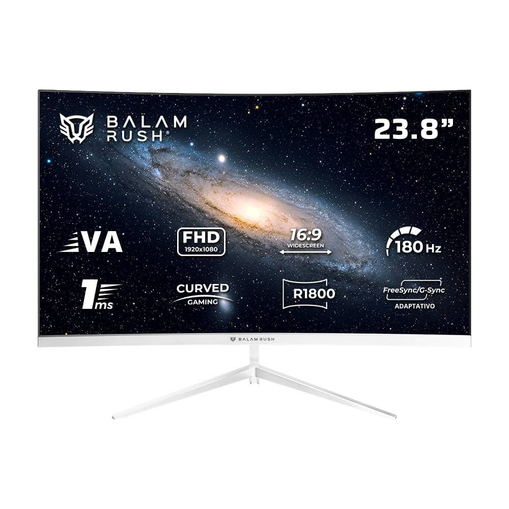 Balam Rush Monitor Curvo Gaming 23.8 Pulgadas 180hz ANDROMEDA MAG24Y Panel VA, Curvo