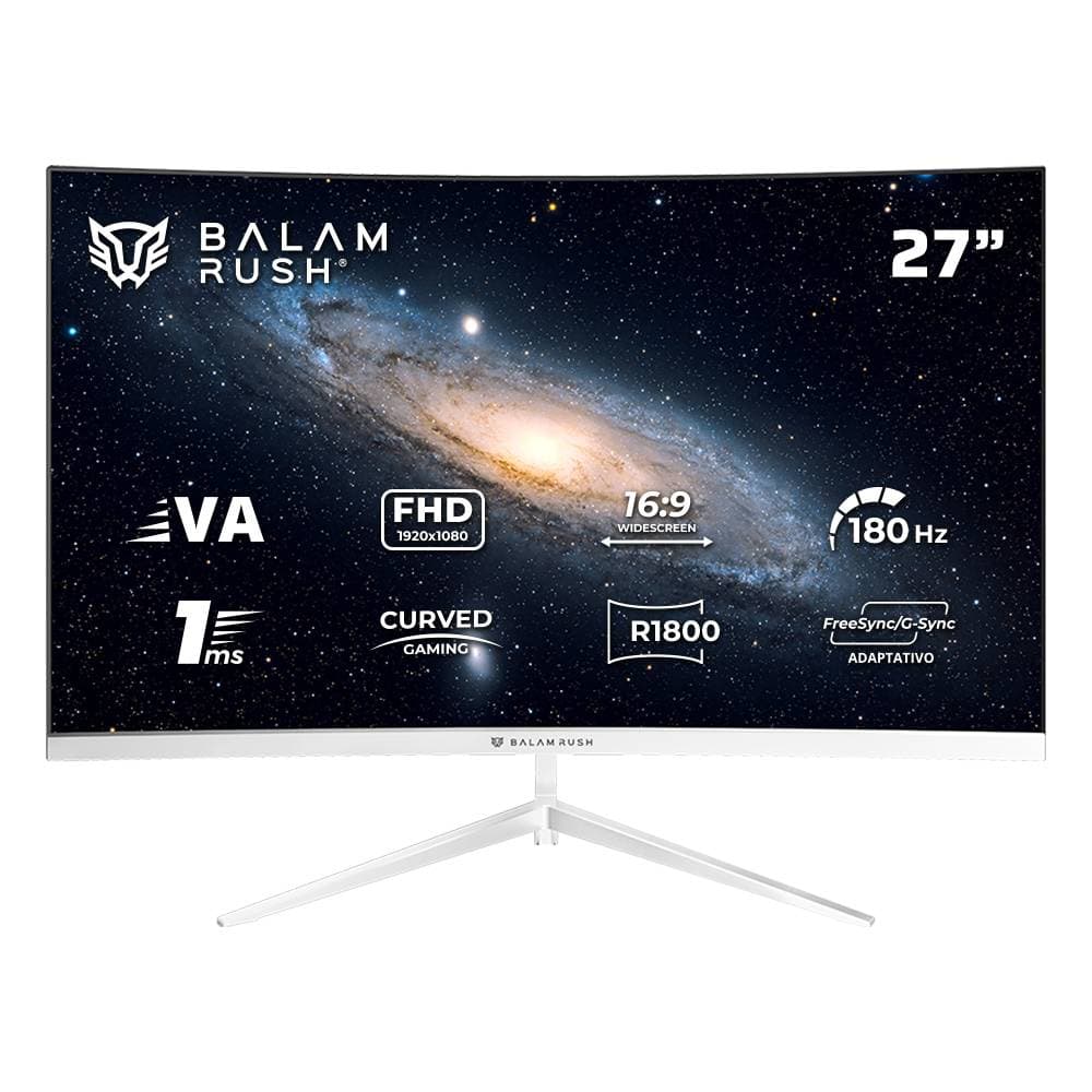 Balam Rush Monitor Gaming Curvo 27 Pulgadas 180hz: ANDROMEDA MAG27Y Balam Rush FreeSync/G-Sync Adaptativo