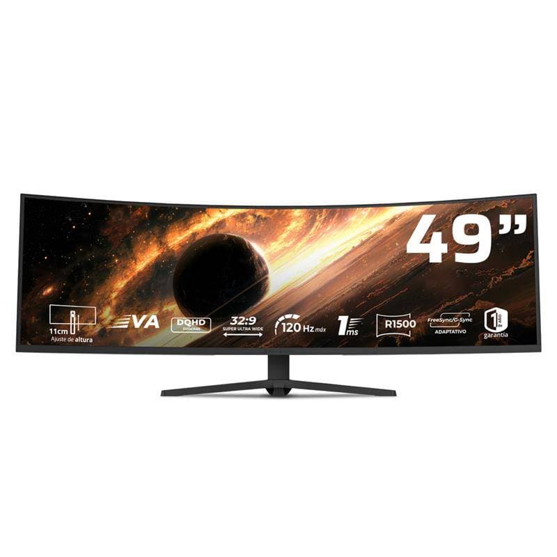 Balam Rush Monitor Gaming Curvo 49 Pulgadas 120hz: COSMOS TITAN MCT49X Balam Rush FreeSync/G-Sync Adaptativo