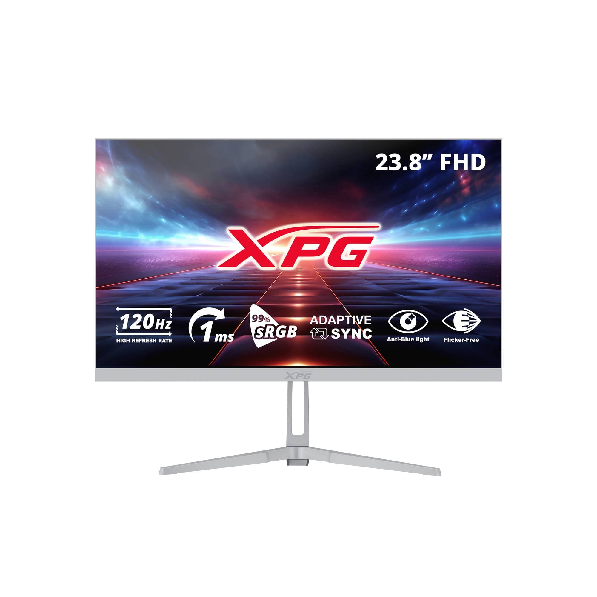 XPG Monitor Gaming XPG 24 120Hz RIFT R24F2. Resolución: 1920×1080(FHD). Respuesta: 1ms(MPRT), Puertos: HDMI 2.0x1, Display 1.2 x1. Negro RIFT R24F2-WHCMX