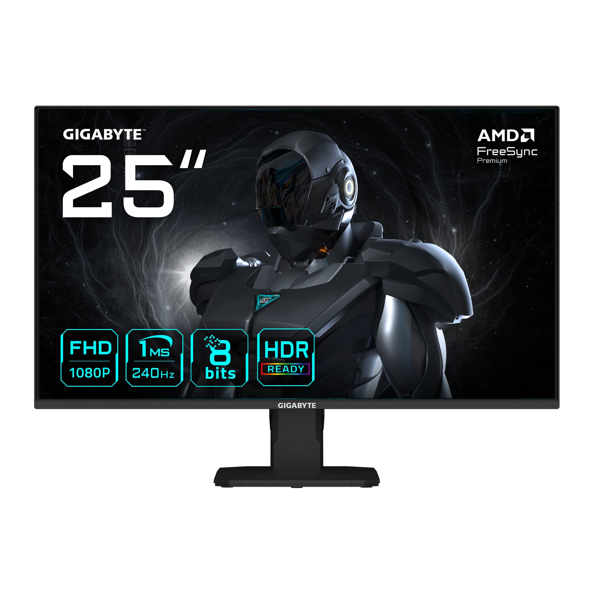 GIGABYTE MONITOR GAMER GIGABYTE GS25F2A, 24.5 PULGADAS, PLANO, NEGRO, 1920 x 1080 (FHD), 2 HDMI, DISPLAYPORT