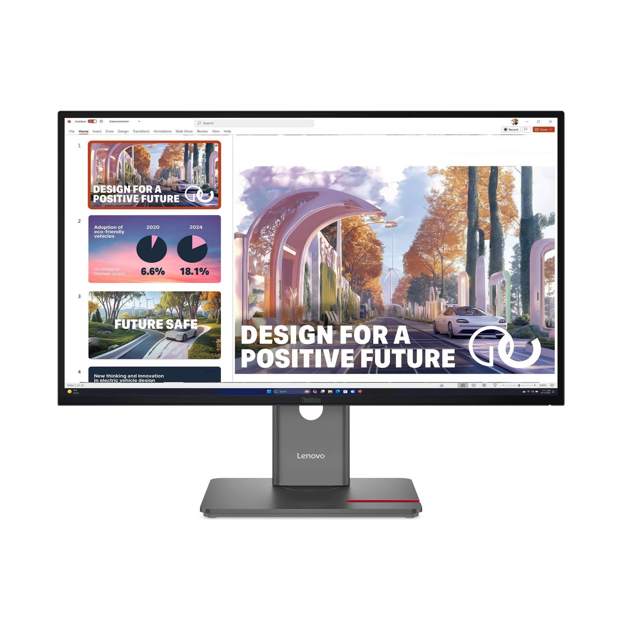 LENOVO Monitor Lenovo ThinkVision P27QD-40, 27 pulgadas WLED, Resolución 2560x1440, Tiempo de respuesta de 4 ms, Color Raven Black, Garantía de 3 años