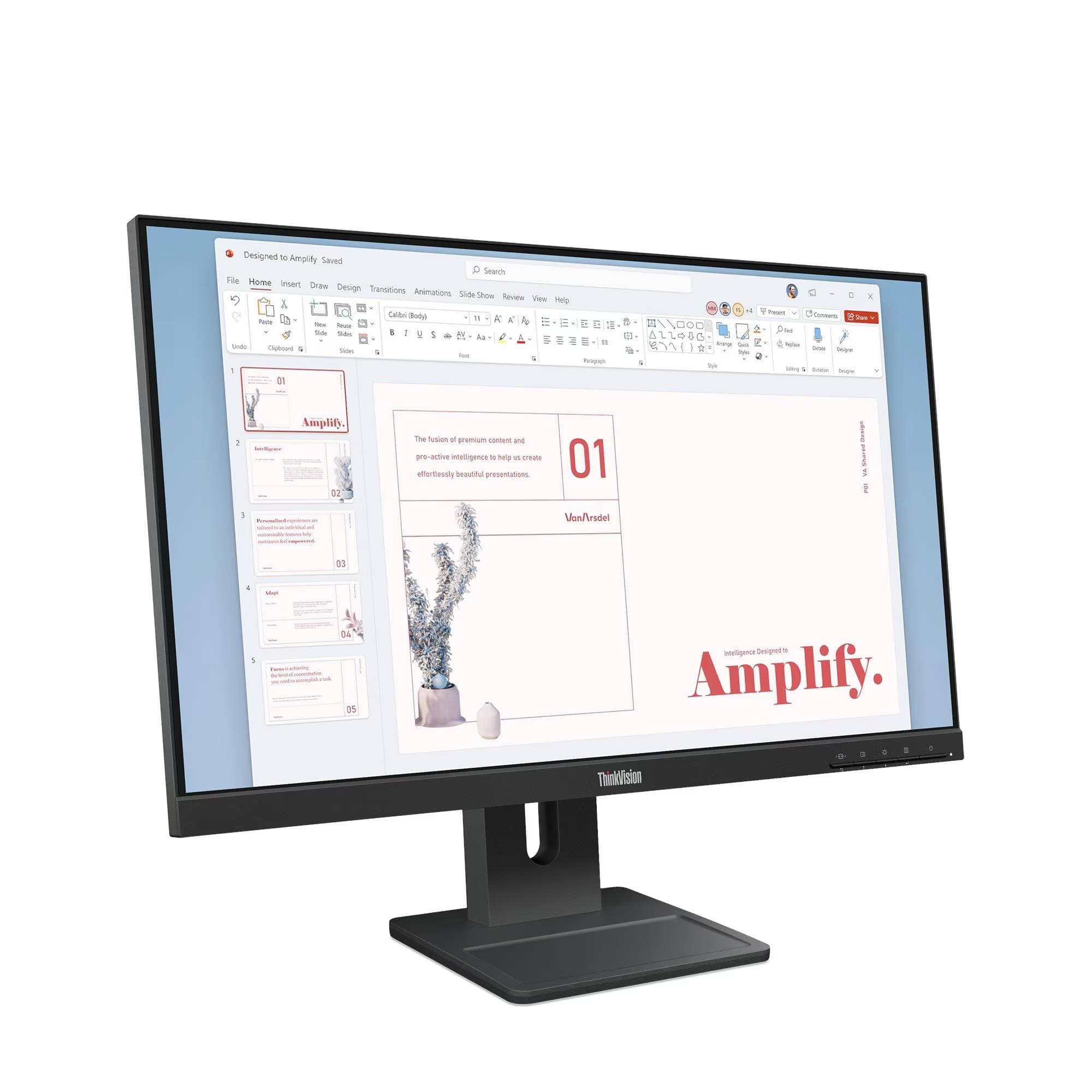 LENOVO Monitor Lenovo Thinkvision E24-40, 23.8 pulgadas, 1920x1080, 527x296,5 mm, 3 años de garantia