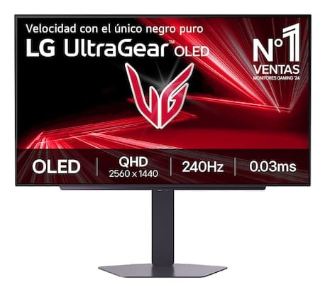 LG Monitor Gaming LG 27GX704A-B, 27 pulgadas, 2560 x 1440 Pixeles, .03 ms, OLED, 240 Hz