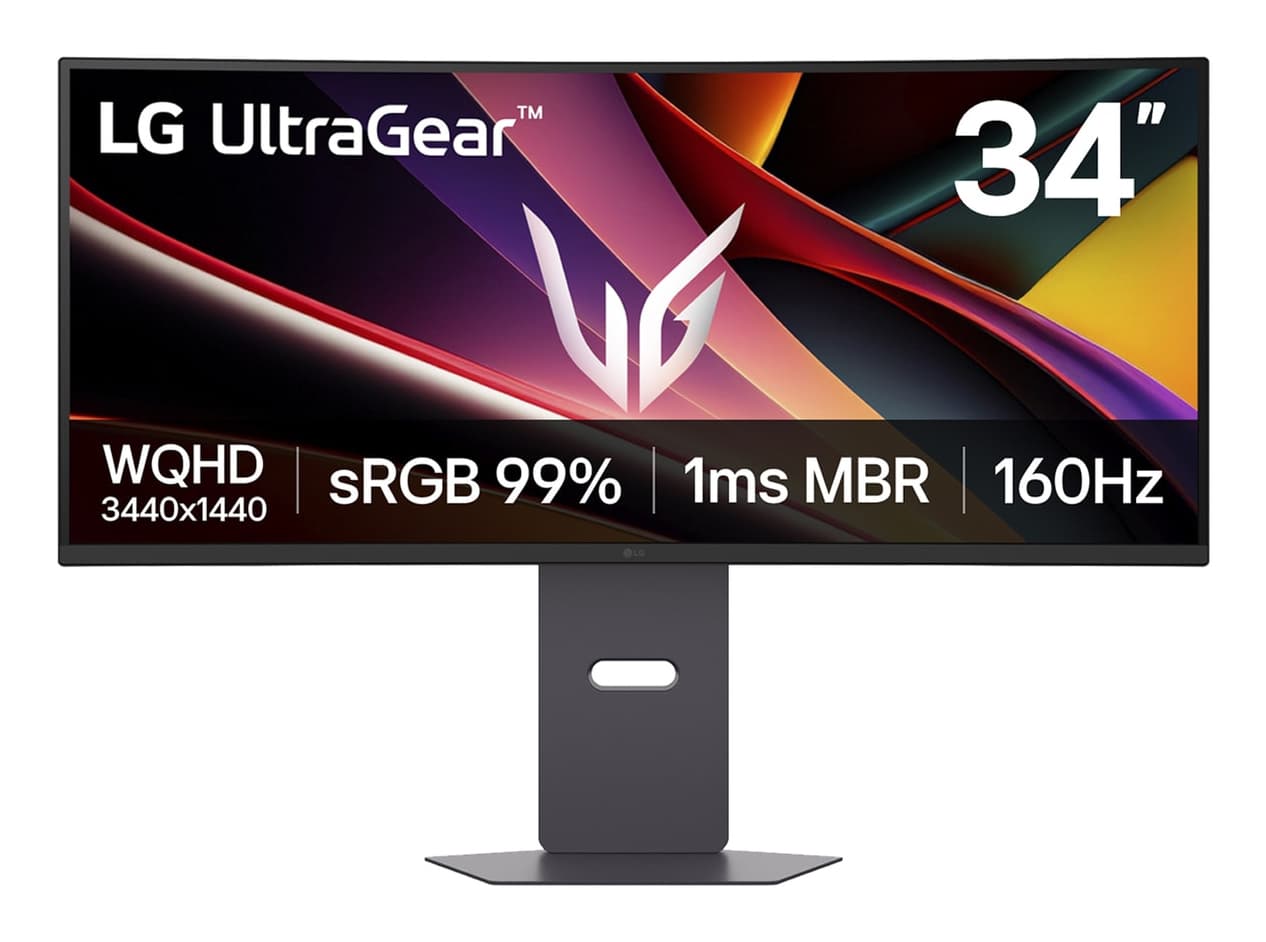 LG Monitor marca LG UltraGear Curvo WQHD de 34 pulgadas, MOD.34G600A-B, FreeSync™ Premium