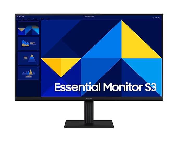 SAMSUNG MONITOR SAMSUNG 27 PULGADAS, ESSENTIAL S3, S30GD, IPS, FHD, PLANO, 100Hz, 5ms, LS27D300GALXZX