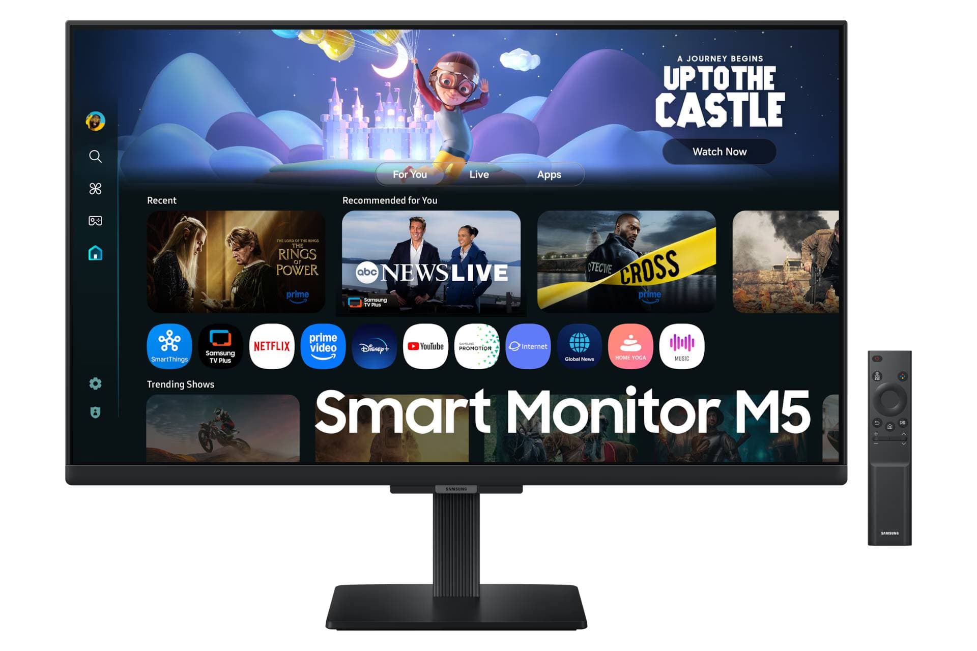 SAMSUNG Monitor Samsung SMART, M5, 27 pulgadas, M50F, FHD, Plano, 60Hz, 5ms, LS27FM500ELXZX