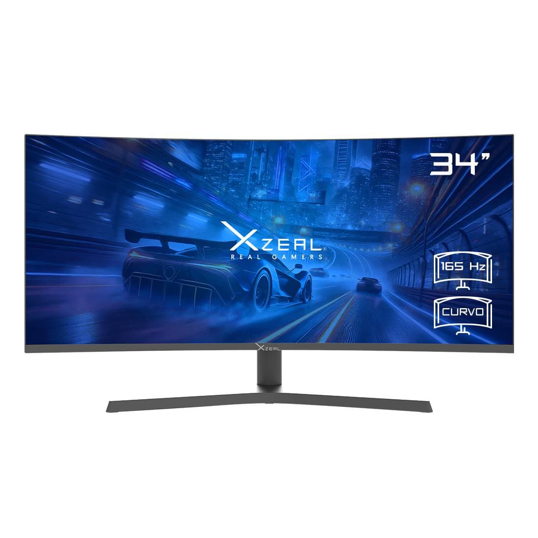 Xzeal Monitor Xzeal 34 pulgadas Xzeal XZ6010-1 Panel Curvo VA WQHD 165Hz 4ms 1xDP + 1xHDMI + Vesa 100x100mm Negro