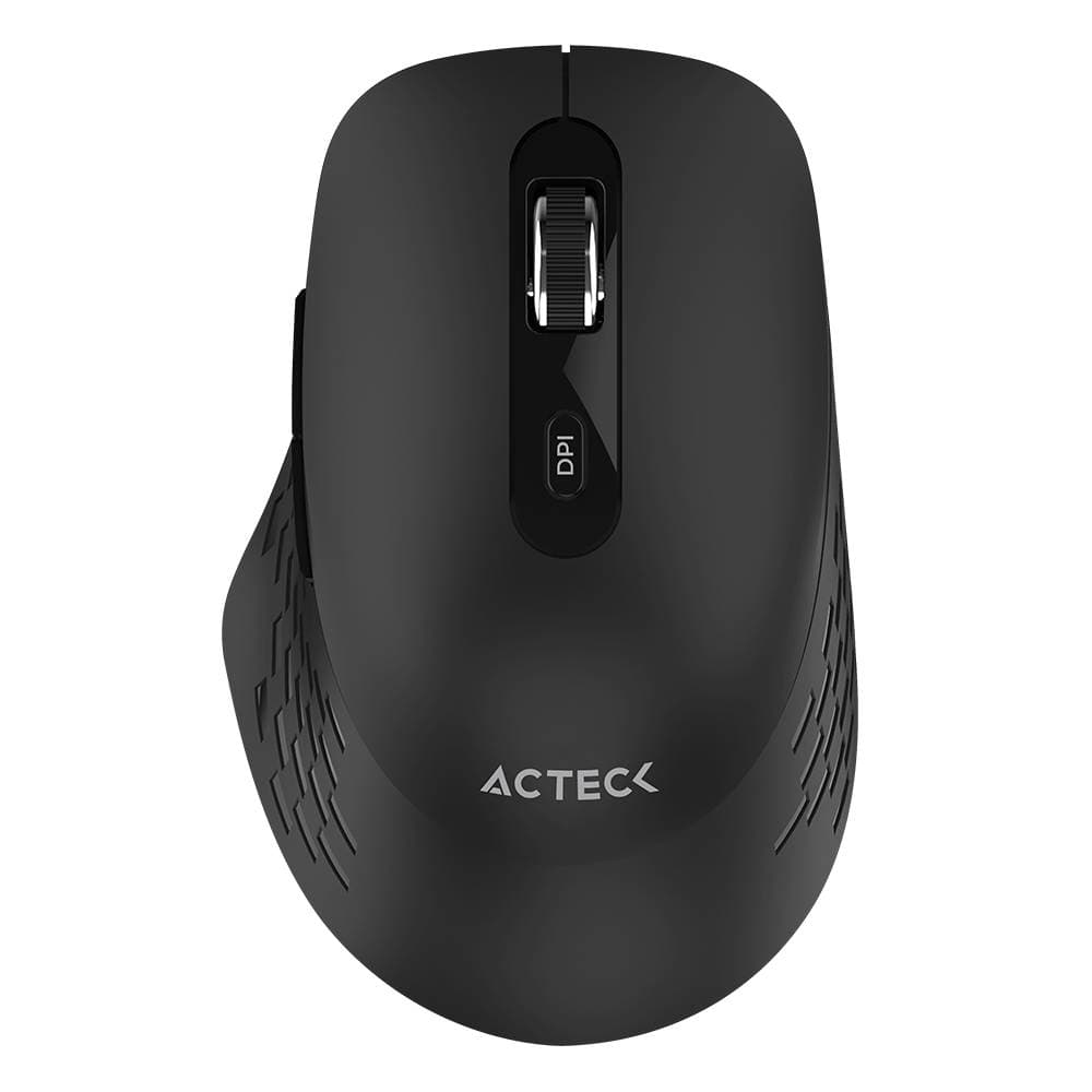 ACTECK Mouse Inalámbrico 2.4hz Optimize Flow MI480 Advanced Series Conexión USB Dongle 2.4ghz, Conexión Bluetooth, 5 Botones + Scroll