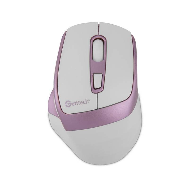 GETTTECH GETTTECH MOUSE INALAMBRICO PARA OFI 6D, SENSOR 725F, ILUMINACION RGB CUSTOM 7200 DPI, 5 BOTON 1 SCROLL, CONECTIVIDAD DUAL, BLANCO ROSA GGM-STDBW-01-