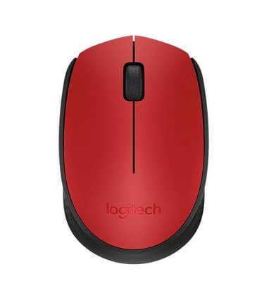 LOGITECH Mouse LOGITECH M170, Rojo, RF inalámbrico