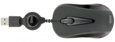 PERFECT CHOICE Mini Mouse Óptico Retráctil (Negro) Easy Line