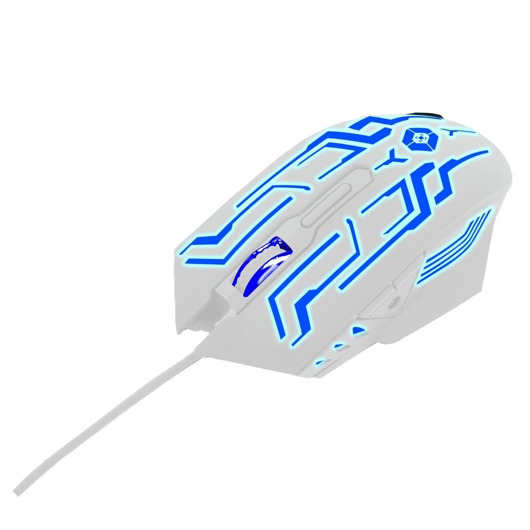 VORTRED Mouse Gamer Alámbrico 3600 DPI Ajustable 6 Botones Legacy Color Blanco | VORTRED