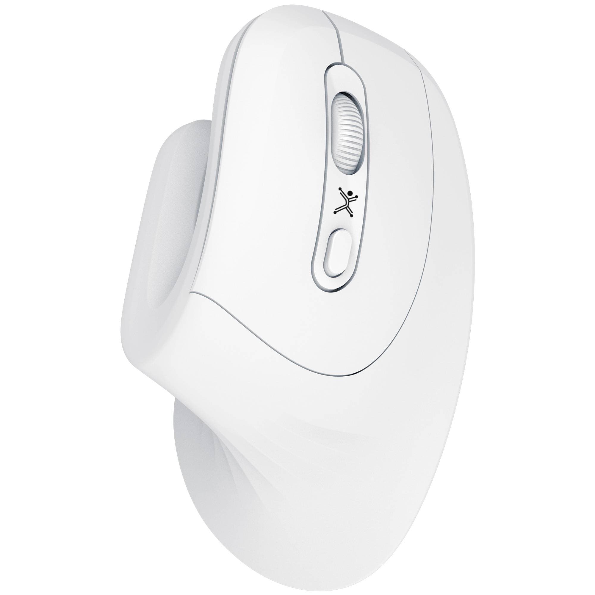 PERFECT CHOICE Mouse Inalámbrico Diseño Vertical Click Silencioso Snouse Color Blanco | PERFECT CHOICE