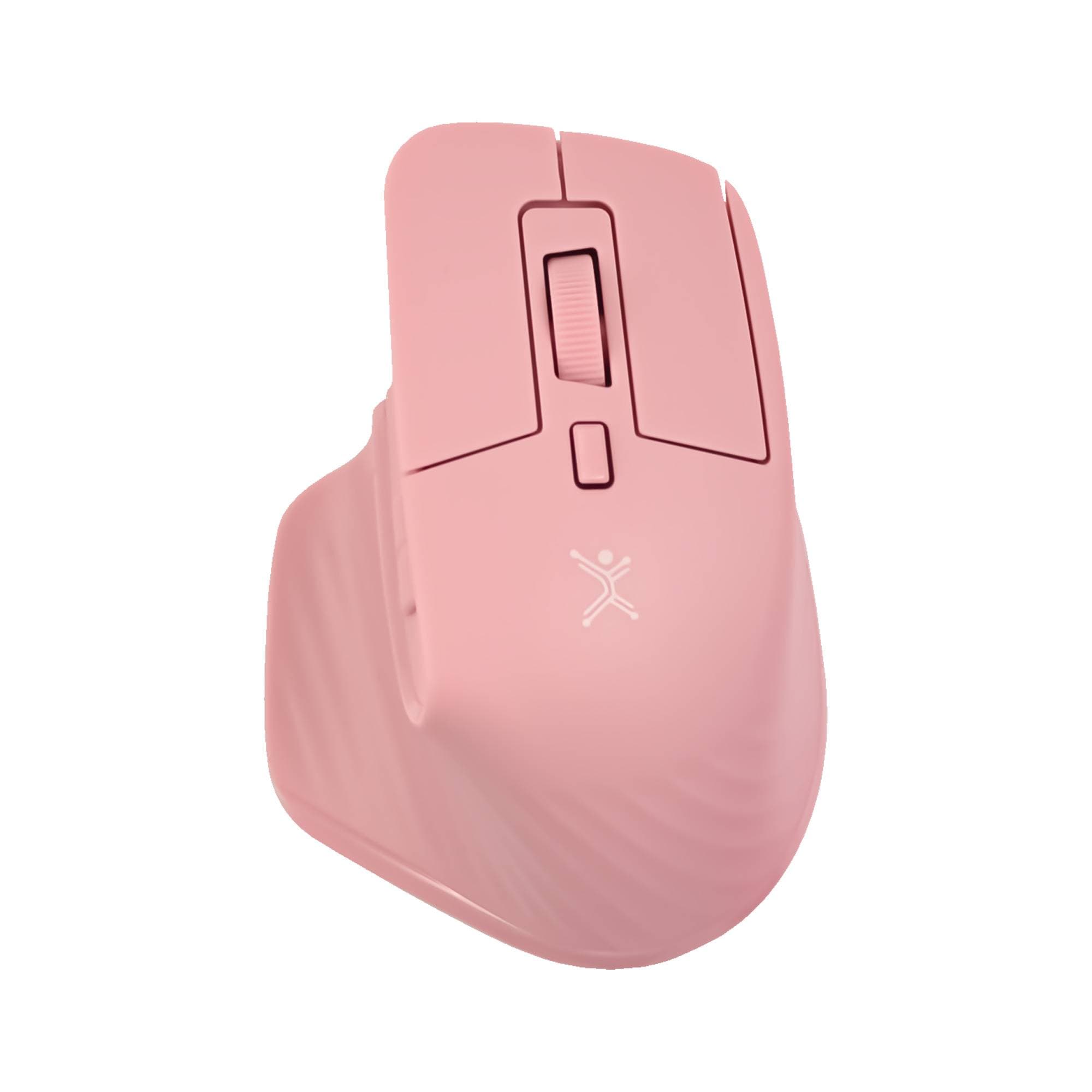 PERFECT CHOICE Mini Ratón Recargable Conexión Dual 2.4 GHz + Bluetooth Pixie Color Rosa | PERFECT CHOICE