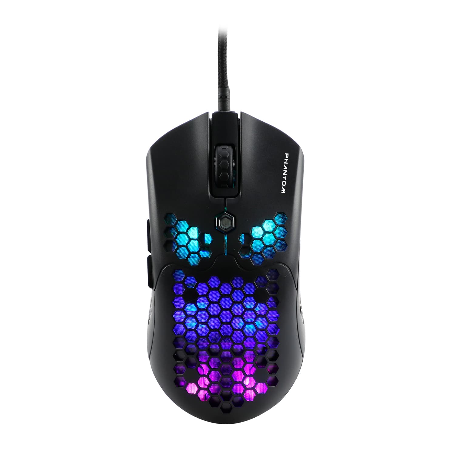 Naceb Technology Mouse Gamer Naceb Technology Phantom, 6 Botones + Scroll, USB, 400-10000 DPI, Iluminación RGB, Sensor PAW3325, Cable Reforzado 1.8mts
