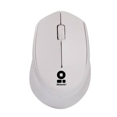 BROBOTIX Mouse inalámbrico, 1000 dpi, Óptico, Blanco, 6000809 BROBOTIX