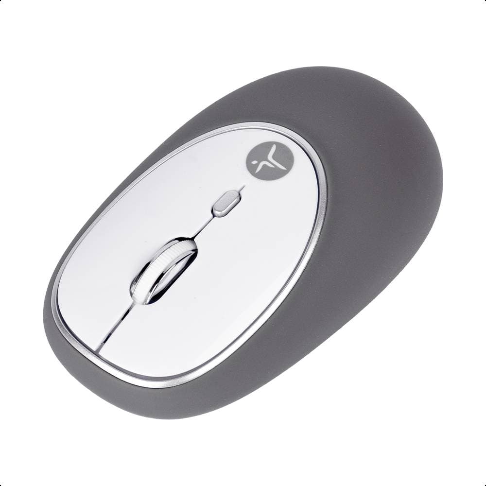 TECHZONE Mouse Inalámbrico de gel Jelly - Mate Grey Techzone TZACMOI16, 1200DPI, con batería AAA incluida, 3 botones con alcance de 10 m