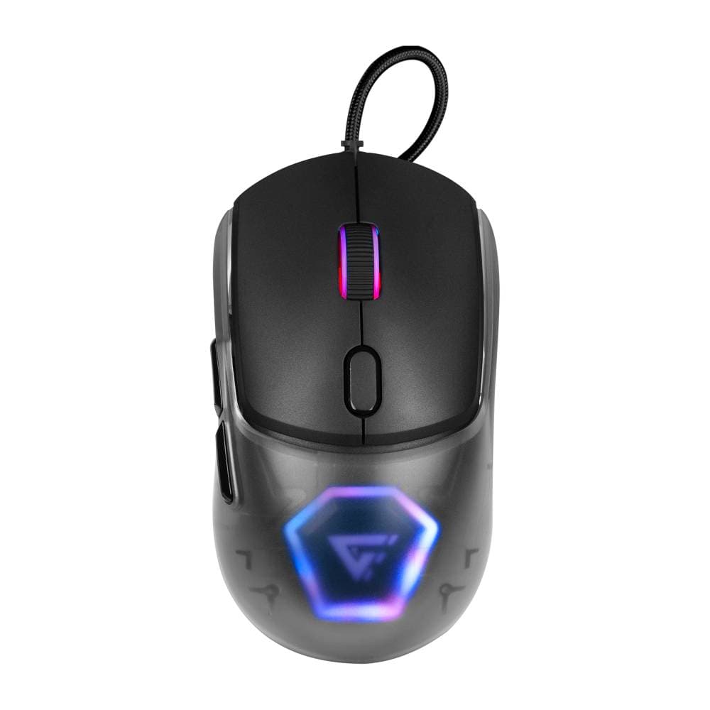 GAME FACTOR MOUSE GAME FACTOR MOG530-BK, CARCASAS INTERCAMBIABLES, PIXART 3327, 12,000 DPI, RGB, USB, NEGRO