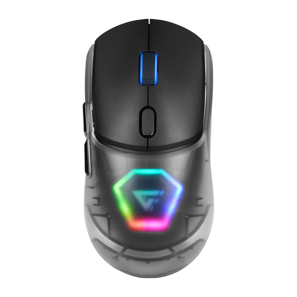 GAME FACTOR MOUSE GAME FACTOR MOW700 INALÁMBRICO, CARCASAS INTERCAMBIABLES, 2.4G+BT, PIXART 3395, 26,000 DPI, RGB, NEGRO