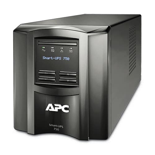 APC No Break Capacidad 750 VA 500 watts, 120V, co APC SMT750C, 750 VA, 500 W, 3 h, Negro, Industrial y Oficina